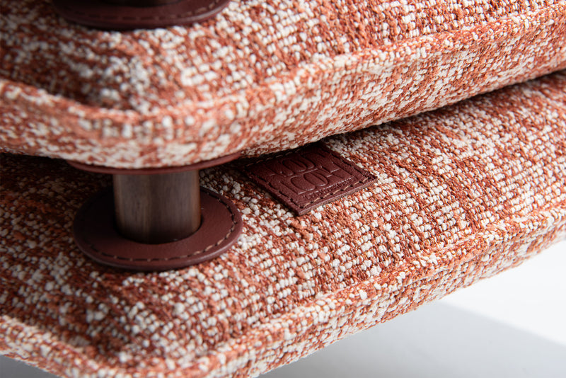 Dark Coral Bouclé Takya Stool